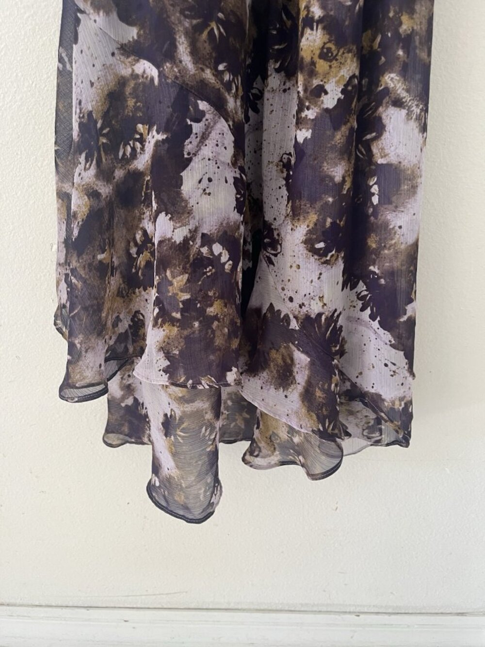 Vera Wang Women's Goth Whimiygoth Grunge Fairy Floral Dress Size L hi-low Sheer - Picture 9 of 11